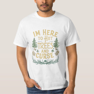 T-shirt Chemise de Golf Disque Funny Hit Trees et Curse Re