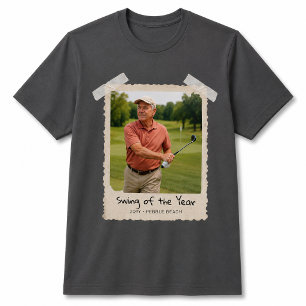 T-shirt Chemise de golf personnalisée avec photo, golfeur
