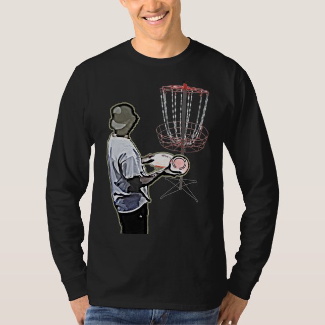 T-shirt Chemise de golf sur disque pour homme à manches lo (Devant)
