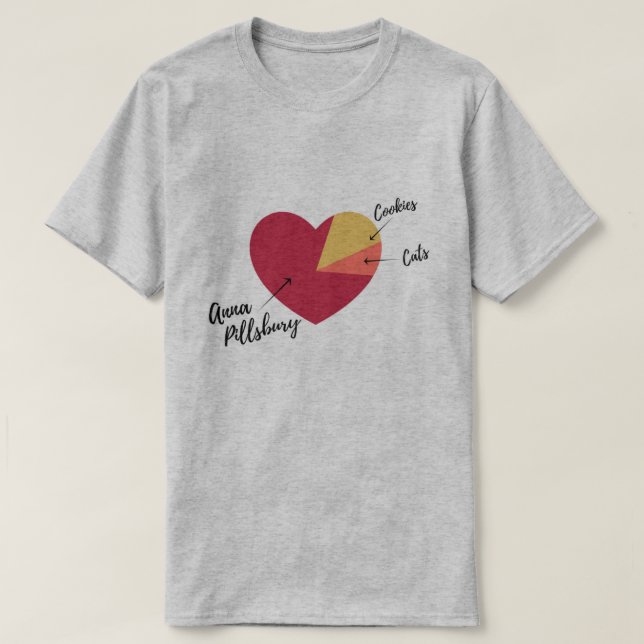 T-shirt Chemise de graphique circulaire de coeur d'Anna (Design devant)