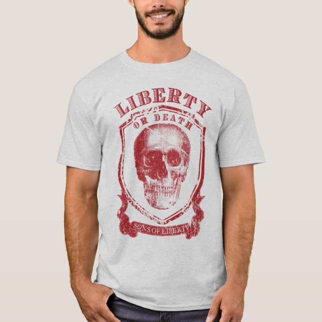 T-shirt Chemise de graphique de liberté ou de mort (Devant)