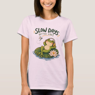T-shirt Chemise de grenouille de la nature avec des vibrat