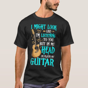 T-shirt Chemise de Guitare Drôle Je peux avoir l'air d'éco