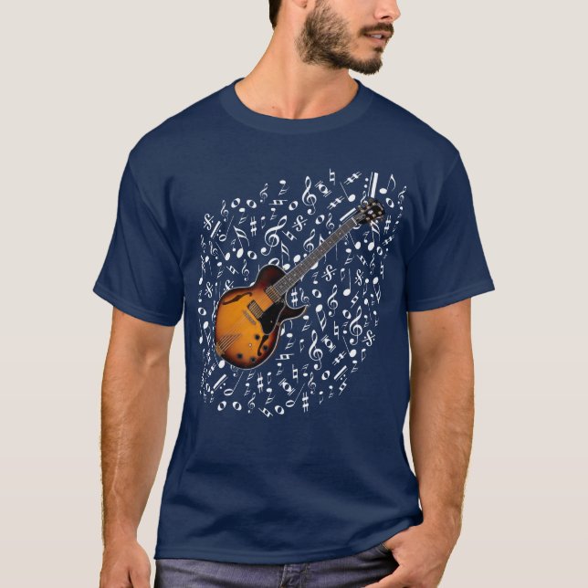 T-shirt Chemise de guitare électrique de rayon de soleil (Devant)