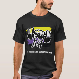 T-shirt Chemise de gym de fierté non binaire — Tee Fist Du
