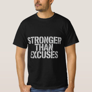 T-shirt Chemise de gym Plus fort que les excuses Motivat