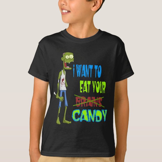 T-shirt Chemise de Halloween d'enfants (Devant)