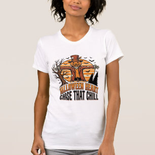 T-shirt Chemise de Halloween Épouvantail Gravure Vintage R