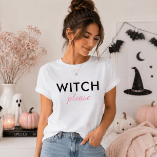 T-shirt Chemise de Halloween Moderne Sorcière S'il Vous Pl