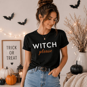 T-shirt Chemise de Halloween Moderne Sorcière S'il Vous Pl