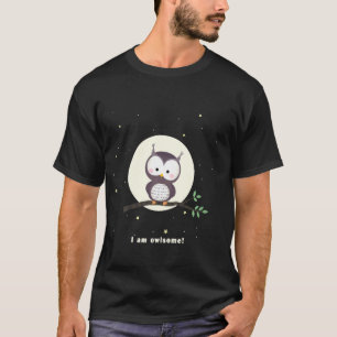 T-shirt Chemise de hibou Je Suis Owlsome Awesome Horned Ow