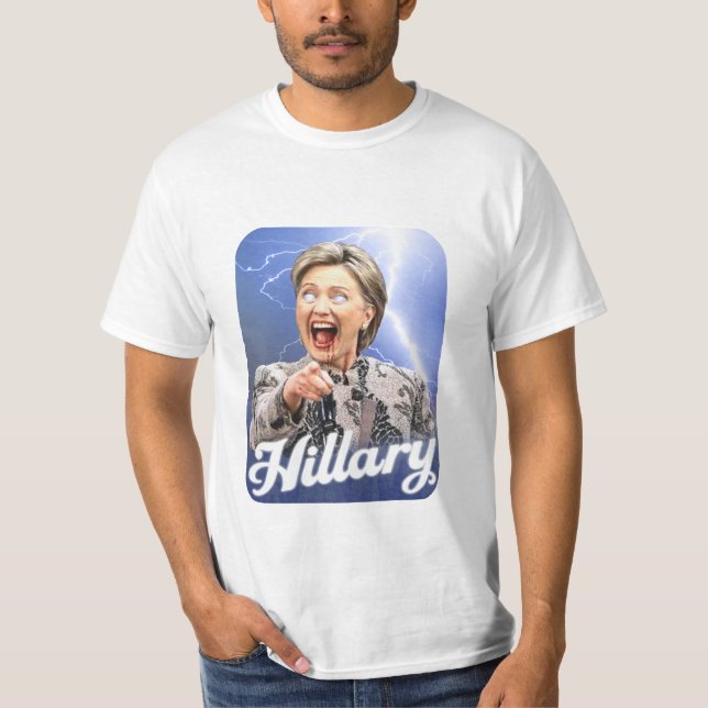 T-shirt Chemise de Hillary Clinton - drôle, v.1 satanique (Devant)