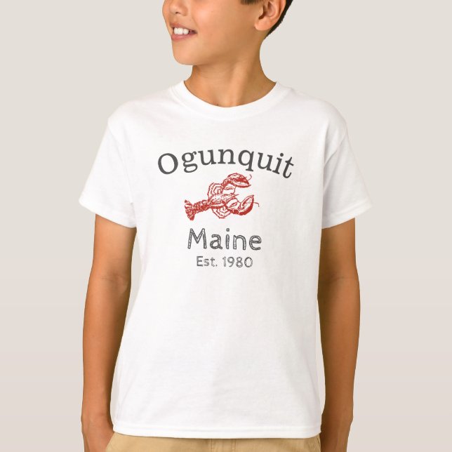 T-shirt Chemise de homard Ogunquit Maine, garçon (Devant)