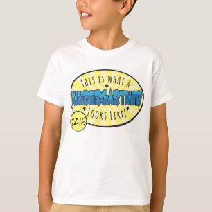 T-shirt Chemise de jardin d'enfants bleu et jaune