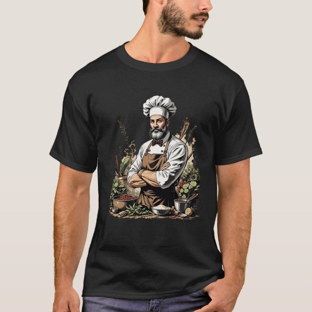 T-shirt chemise de jardin herbacée chef (Devant)
