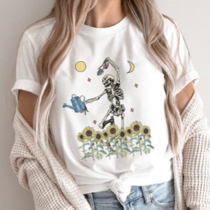 T-shirt Chemise de jardinage, Drôle Squelette de jardinage
