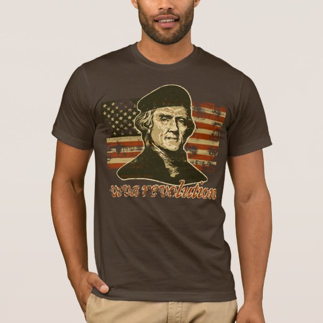 T-shirt Chemise de Jefferson de révolution de vivats (Devant)