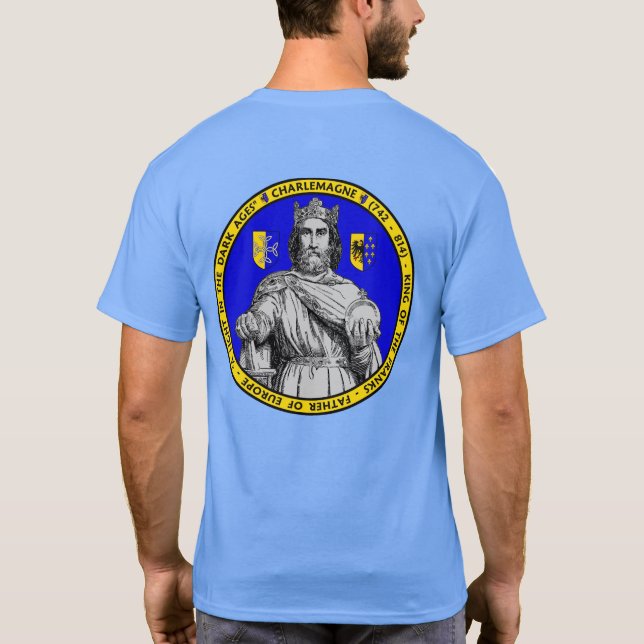 T-shirt Chemise de joint de portrait de Charemagne (Dos)