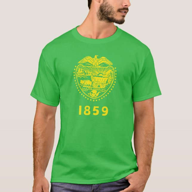 T-shirt Chemise de joint d'état de l'Orégon du football de (Devant)
