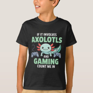 T-shirt Chemise de joueur Kawaii Axolotl pour garçons et f