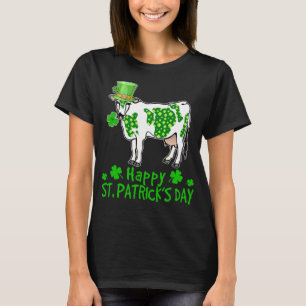 T-shirt Chemise de Jour de la Saint Patrick de vache, fami