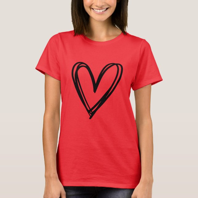 T-shirt Chemise de Jour Valentines (Devant)