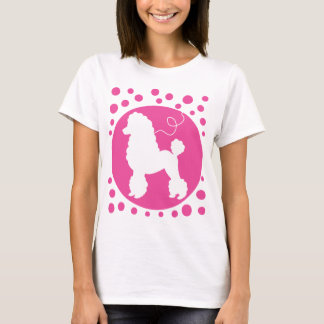 T-shirt Chemise de jupe de caniche avec le pois