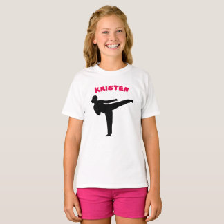 T-shirt Chemise de karaté personnalisée pour fille
