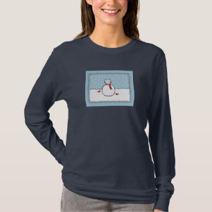 T-shirt Chemise de Kitty de bonhomme de neige