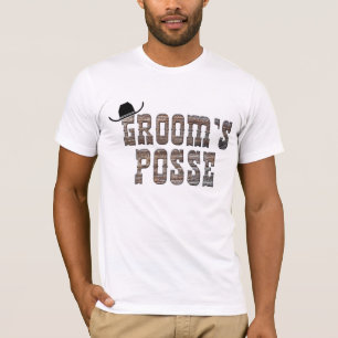 T-shirt Chemise de la bande du marié de cowboy