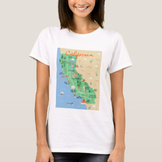 T-shirt Chemise de la carte californienne