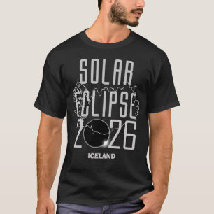 T-shirt Chemise de la carte de l'éclipse solaire 2026 en I