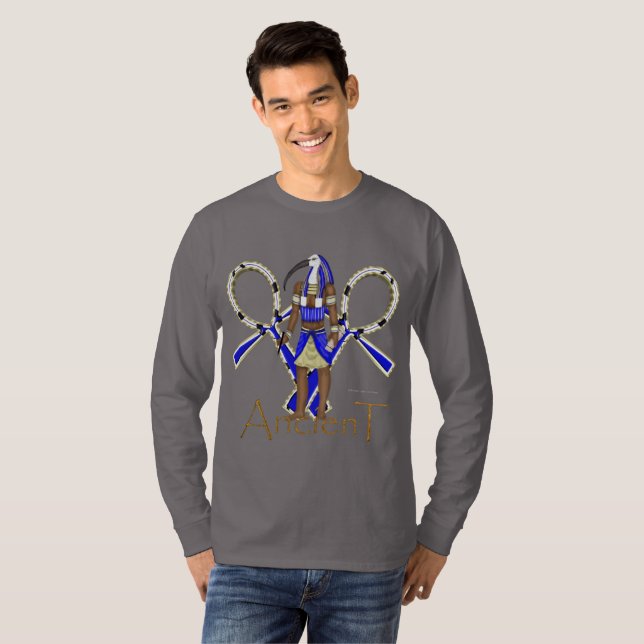 T-shirt Chemise de la douille des hommes antiques de Thoth (Devant entier)