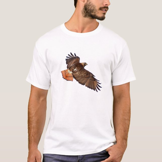 T-shirt Chemise de la faune de Red Tail Hawk (Devant)
