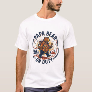 T-shirt Chemise de la fête des pères Papa Bear en service