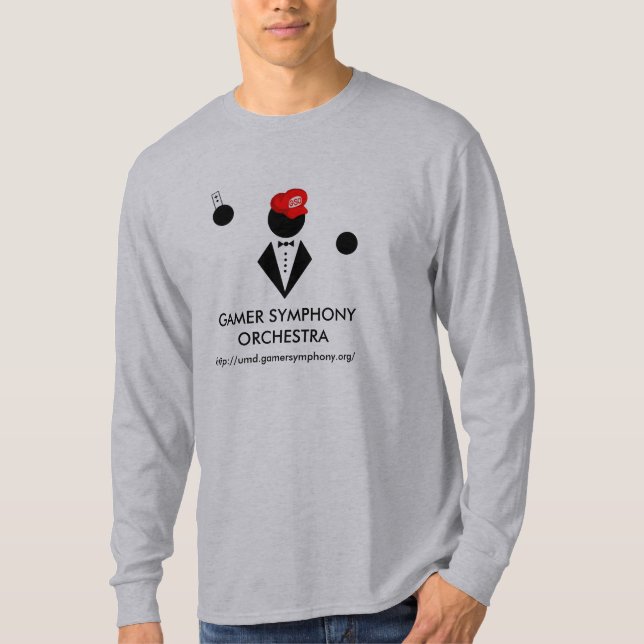 T-shirt Chemise de la Long-douille des hommes de GSO (Devant)