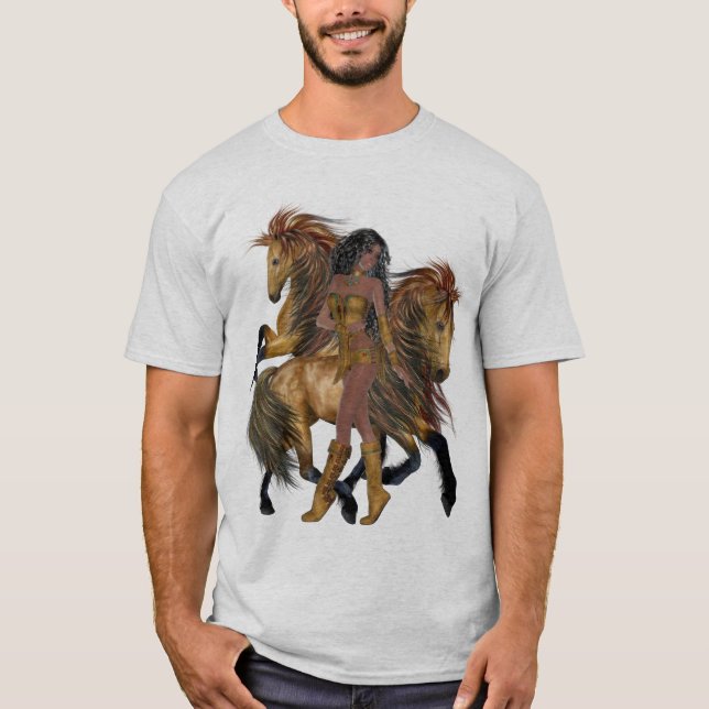 T-shirt Chemise de la princesse et des étalons amérindiens (Devant)