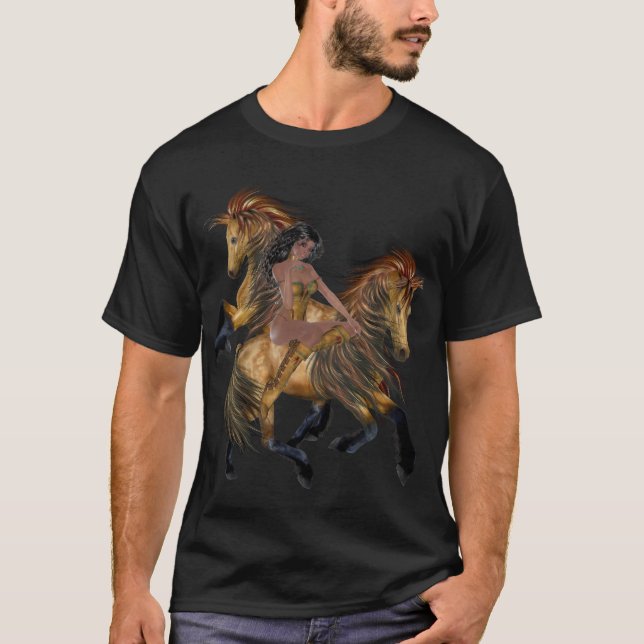 T-shirt Chemise de la princesse et des étalons amérindiens (Devant)