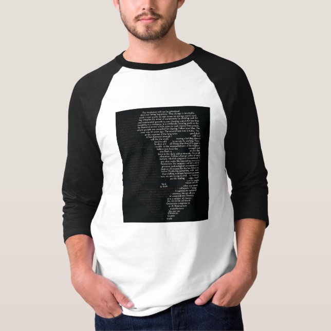 T-shirt Chemise de la protestation V, 3/4 de douilles (Devant)