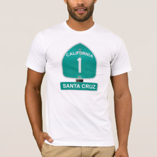 T-shirt Chemise de la route 1 de Santa Cruz la Californie