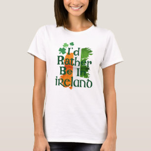 T-shirt Chemise de la Saint Patrick, je préfère être en Ir