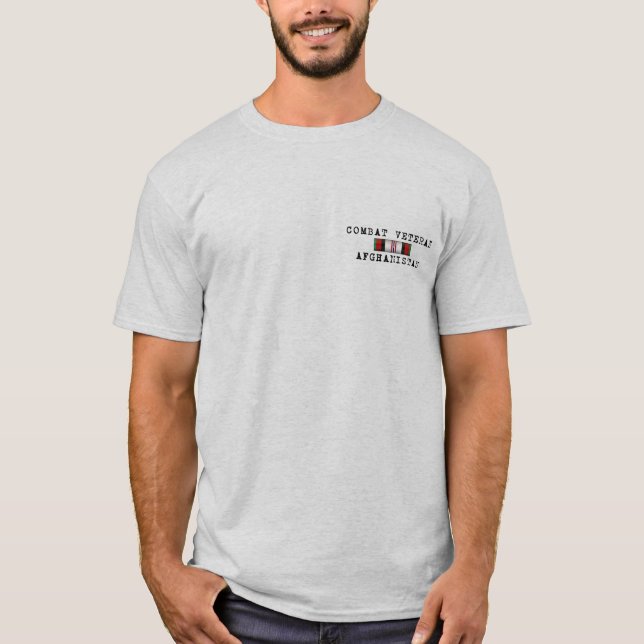 T-shirt Chemise de l'Afghanistan de vétéran de combat (Devant)