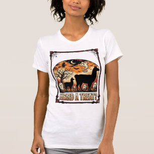 T-shirt Chemise de lama Halloween Art de cimetière de fria