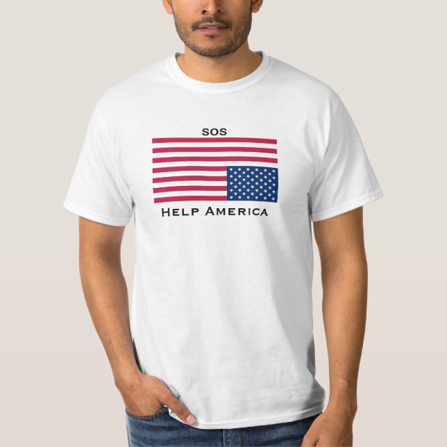 T-shirt Chemise de l'Amérique d'aide (Devant)