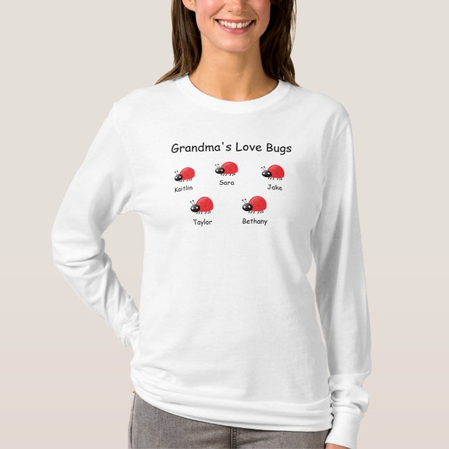 T-shirt Chemise de l'amour de grand-mère (Devant)