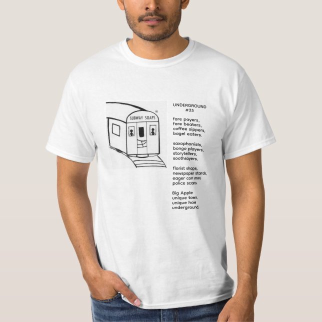 T-shirt Chemise de l'aventure touristique dans le métro (Devant)