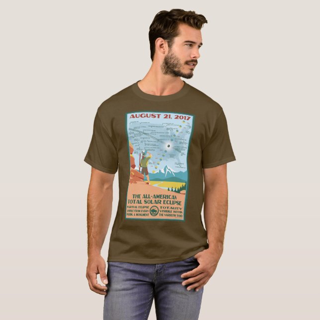 T-shirt Chemise de l'éclipse de parc national (Devant entier)