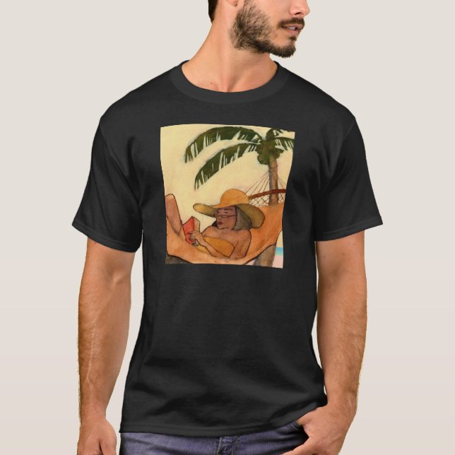 T-shirt Chemise de lecture de plage (Devant)