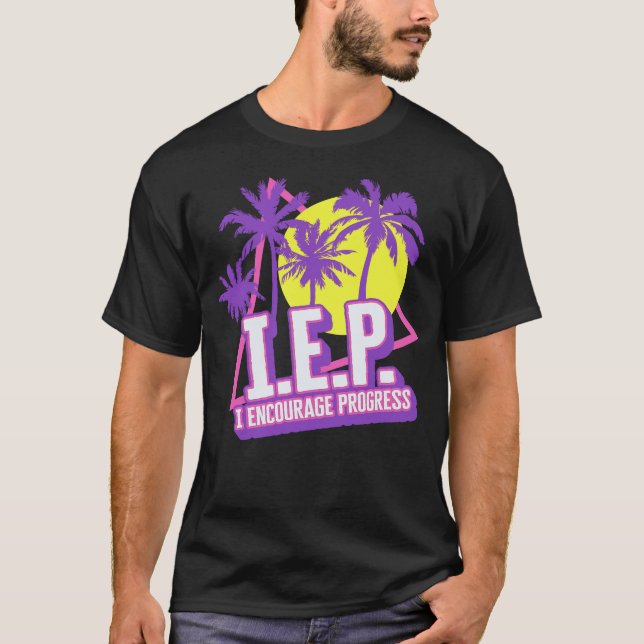 T-shirt Chemise de l'éducation spéciale, IEP J'encourage l (Devant)