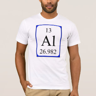 T-shirt Chemise de l'élément 13 - blanc en aluminium